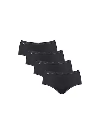 SLOGGI | Midi-Slip "Basic" 4-er (Schwarz) | 